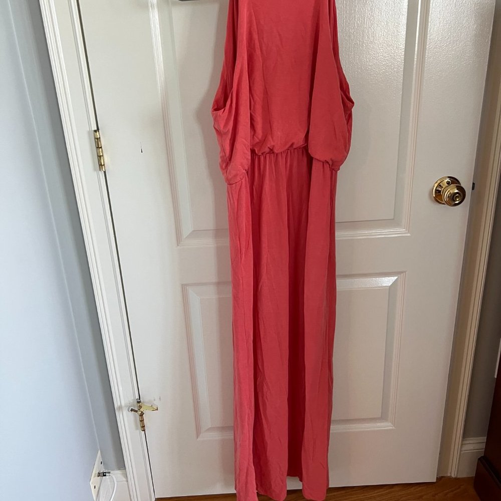 Gap coral halter maxi dress - Picture 4 of 9